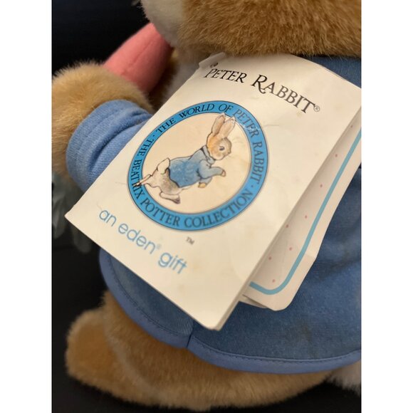 Eden Peter Rabbit Plush Stuffed Animal Beatrice Potter Unused With Tags 13” - Picture 9 of 11